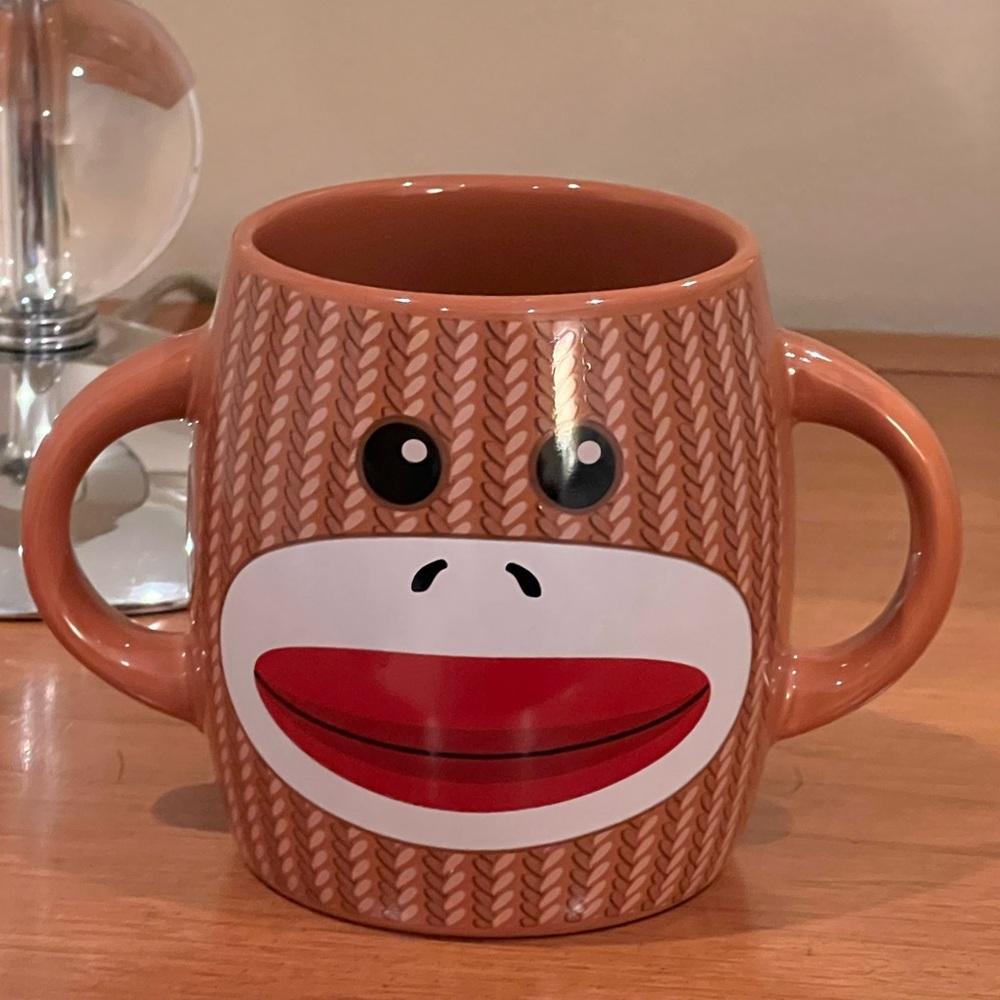 Mug Brown Sock Monkey Mug 10oz - Picture 3 of 4
